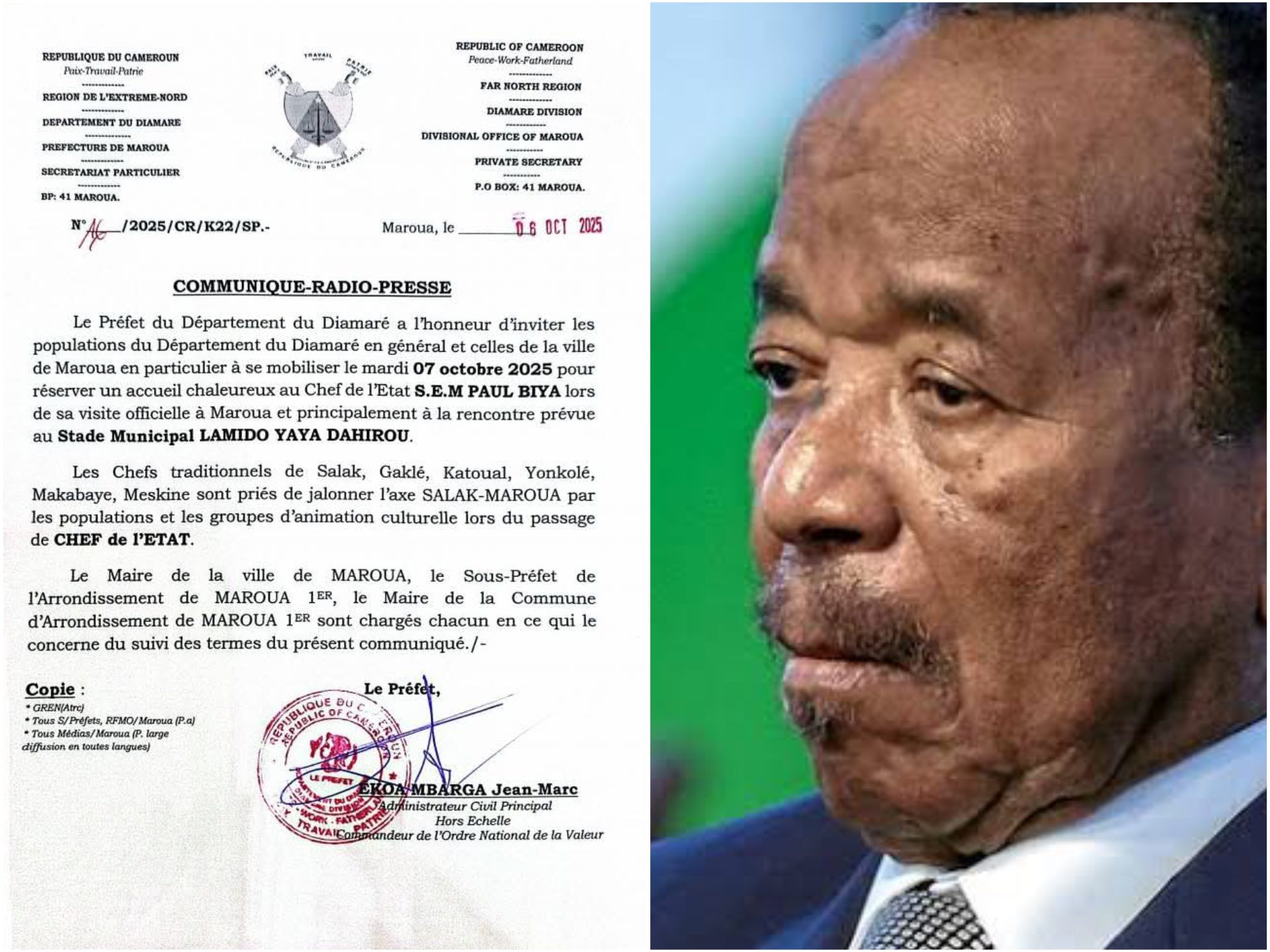 Présidentielle 2025 : Paul Biya sort enfin du silence et choisit Maroua ...